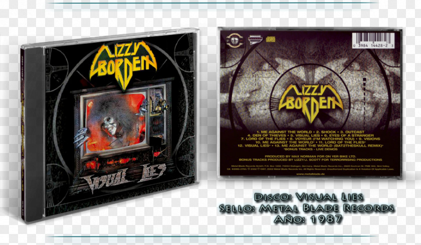 Heavy Metal Power Visual Lies Lizzy Borden Compact Disc DVD Reissue PNG