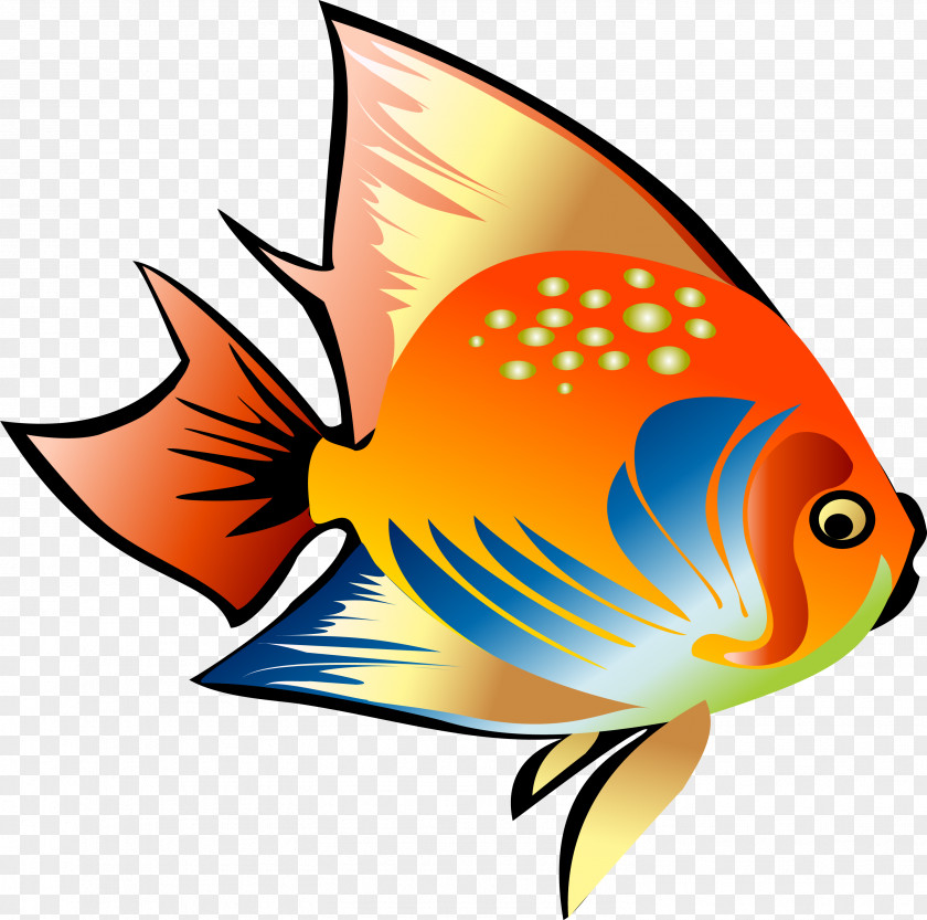 Yellow Cartoon Fish Drawing Clip Art PNG
