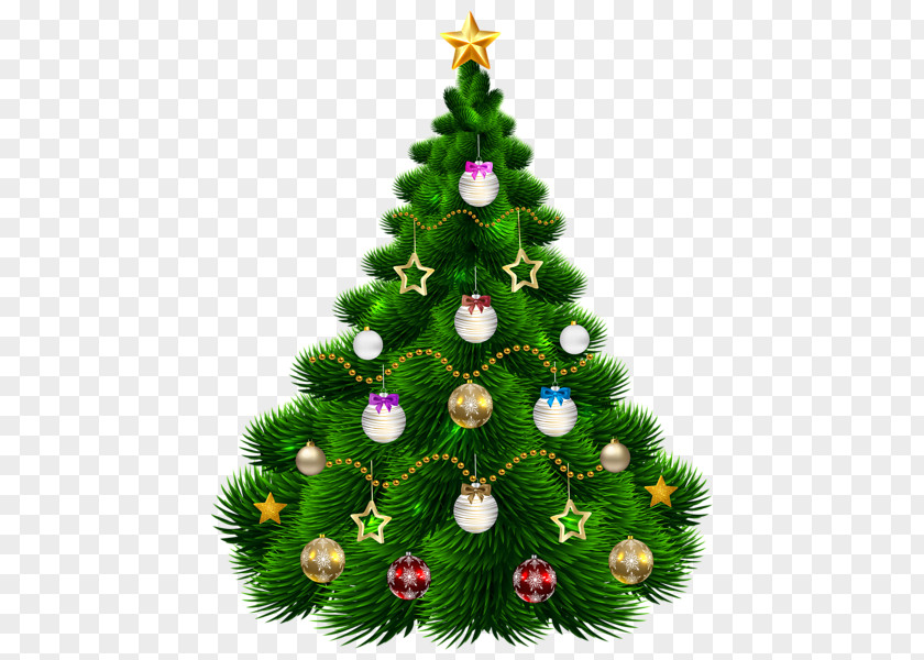 Beautifully Decorated Christmas Tree Ornament Clip Art PNG
