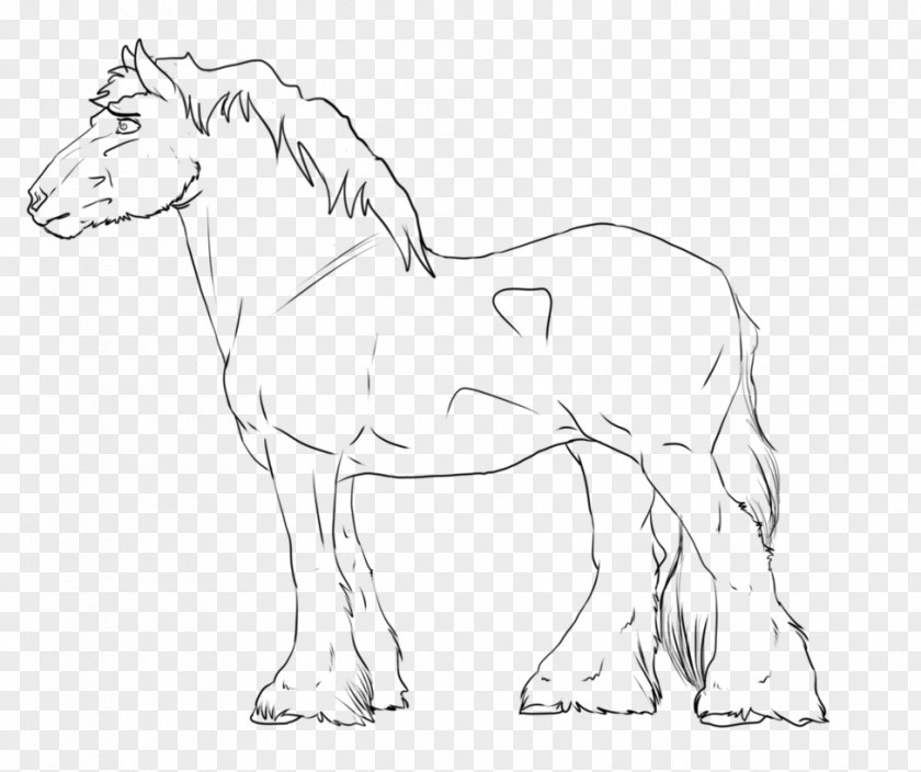 Mustang Mule Foal Line Art Pony PNG