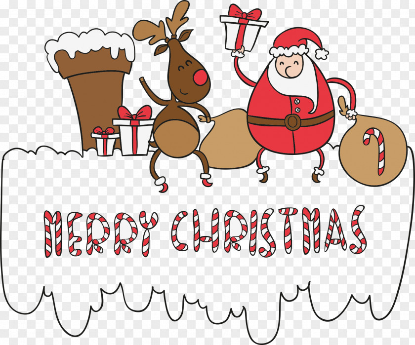 Vector Santa Claus Poster Christmas Cartoon Animation PNG