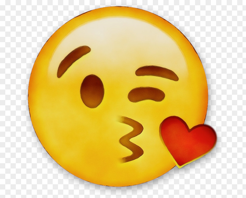Happy Yellow Love Heart Emoji PNG