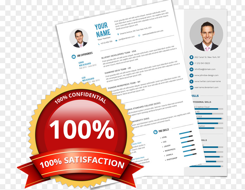 Professional Cv Curriculum Vitae Résumé Template Experience PNG