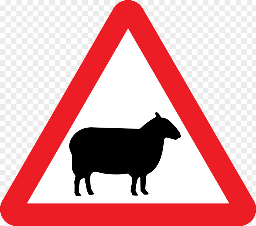 Traffic Signs Cattle Sign Road Warning Sheep PNG