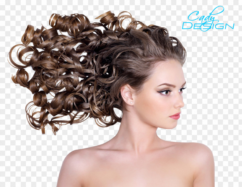 Blowout Hairstyle Brown Hair Roller Fashion PNG