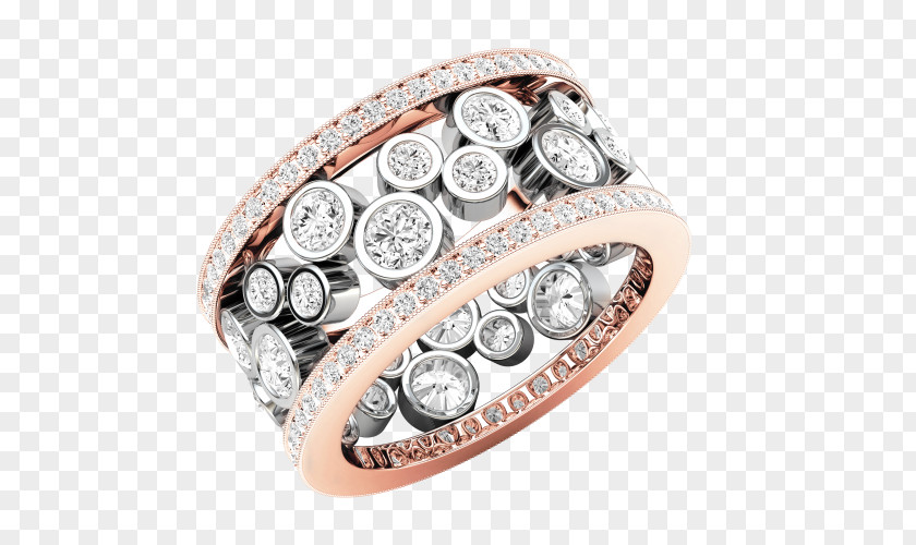 Creative Wedding Dress Ring Diamond Cut PNG