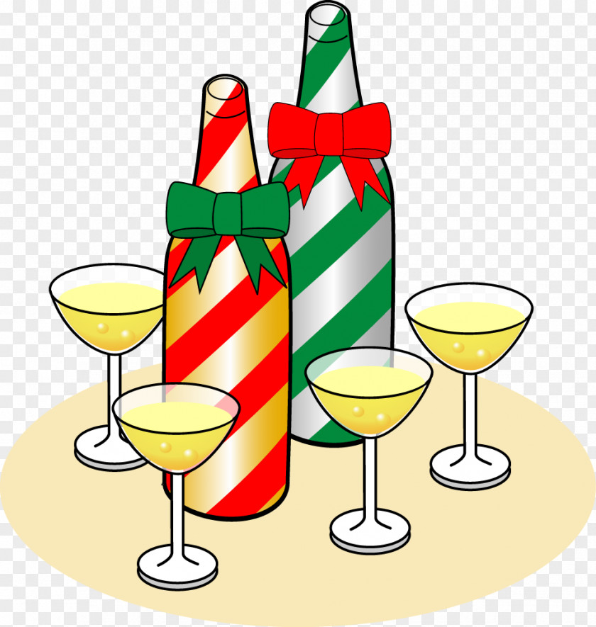 Drink Wine Cuisine Christmas LINE Clip Art PNG