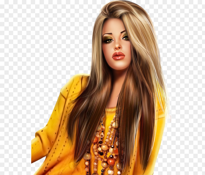 Woman Blond Hair Coloring PNG