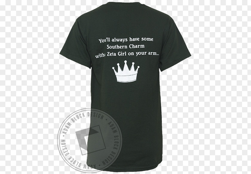 Girls Crown Printed T-shirt Zeta Tau Alpha Sleeve PNG