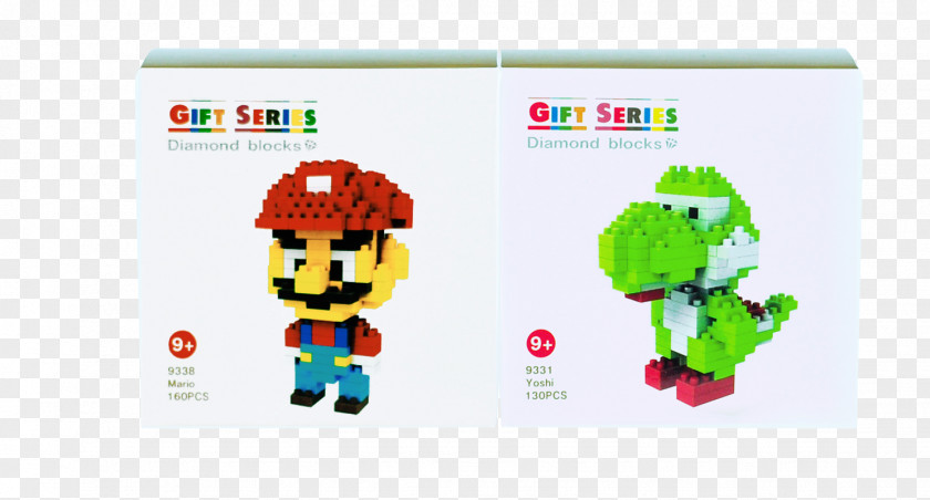 Mario Blocks & Yoshi Luigi Toy Nanoblock PNG