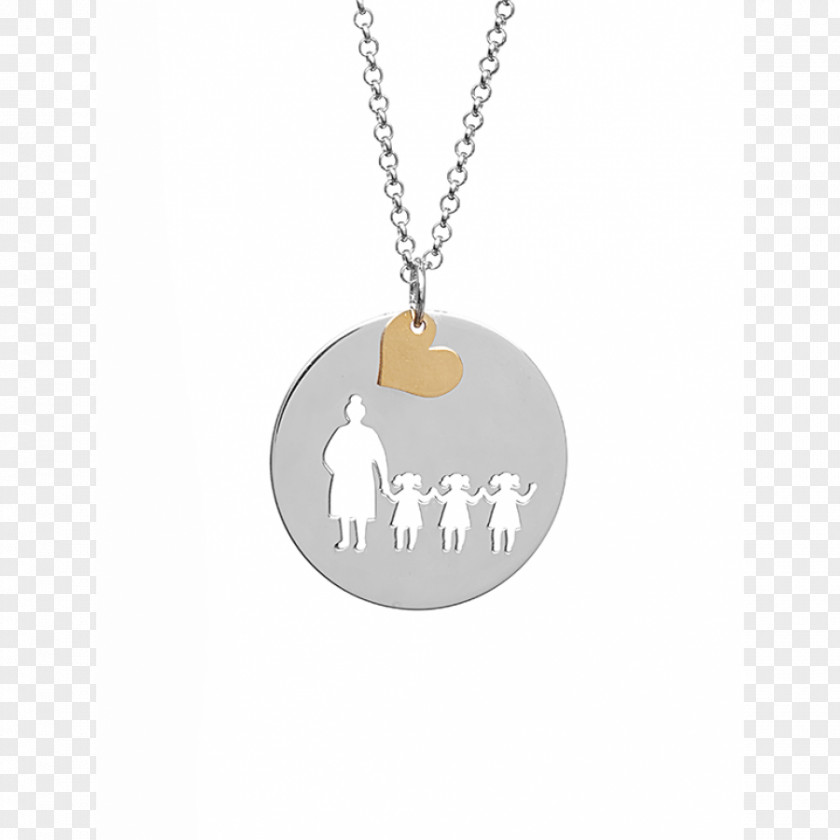 Necklace Locket Family Silver Grandparent PNG