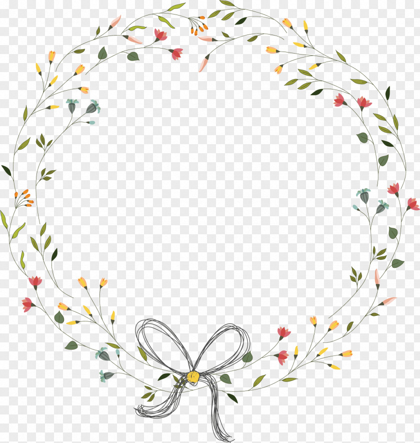 Plant Wreath Floral Frame PNG