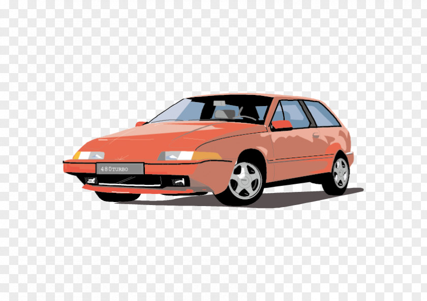 Red Car Mid-size Sports Compact Bumper PNG