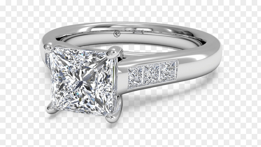 Ring Engagement Silver Diamond PNG