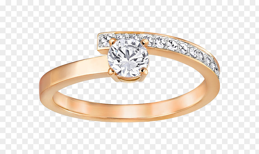 Swarovski Jewelry Gold Diamond Ring AG Jewellery Plating PNG