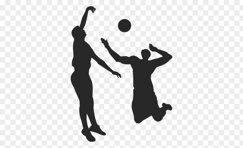 Volleyball Sport Player Silhouette Clip Art PNG