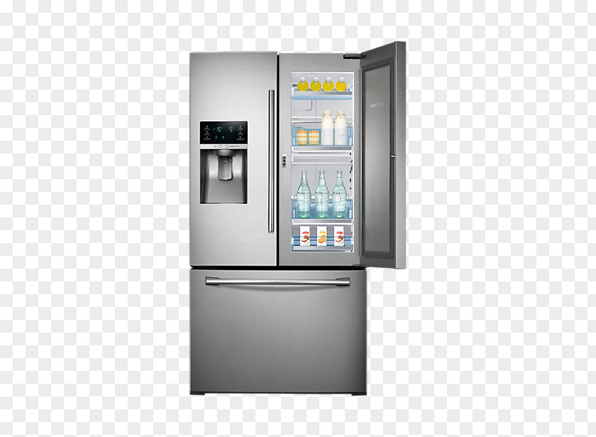Refrigerator Samsung RF23HTEDBSR American ShowCase Fridge-Freezer Door Ice Makers PNG