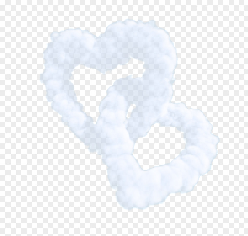 Two Love Clouds Heart Sky Cloud Computing Pattern PNG