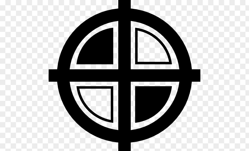 Crosshair Reticle Black And White Download PNG