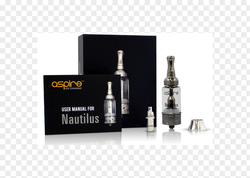 Nautilus Electronic Cigarette Glass Bottle Electric Battery PNG