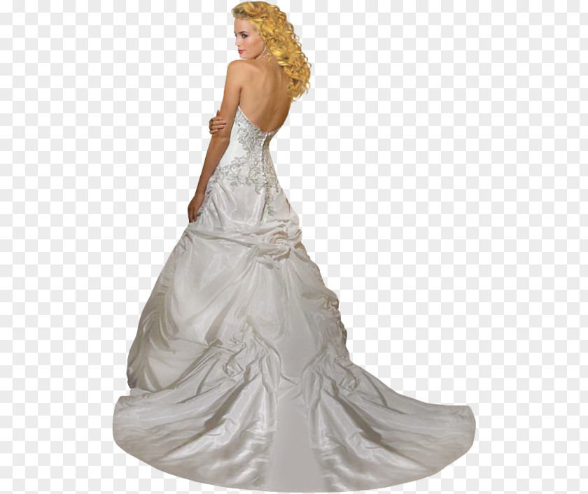 Dress Wedding Evening Gown Bride PNG