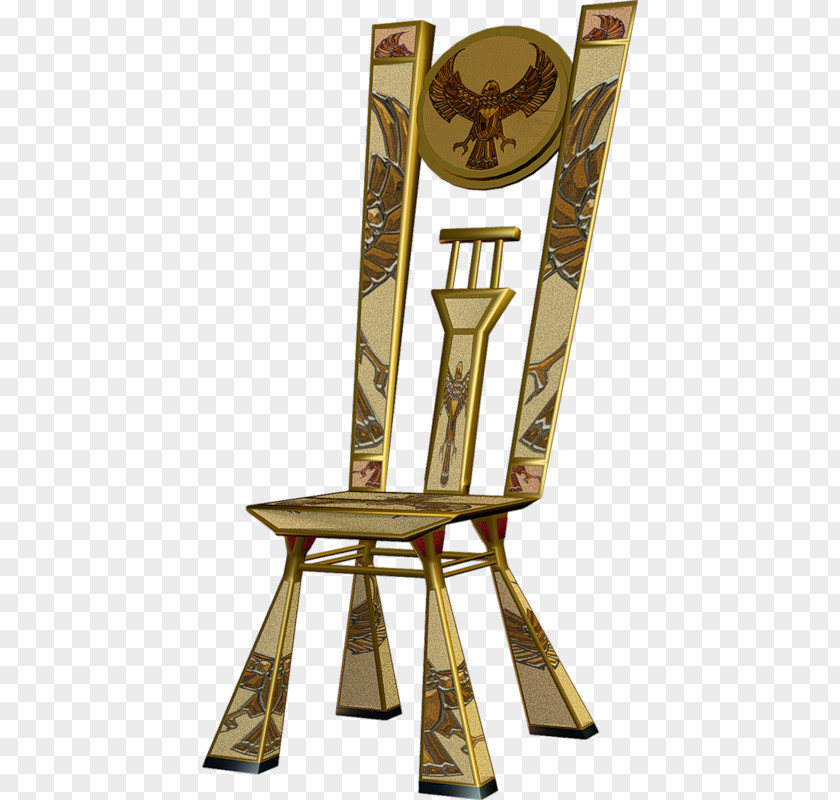 Egyptian Style Retro Objects Egypt Chair Clip Art PNG