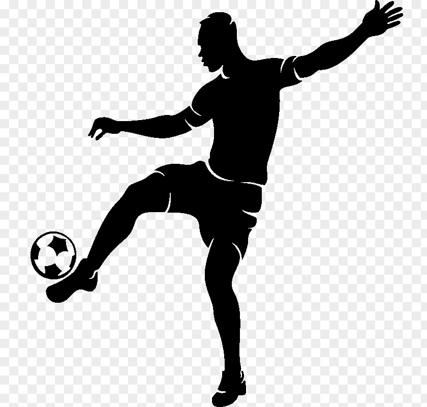 Playing Soccer Silhouette Figures Material Football Player PNG