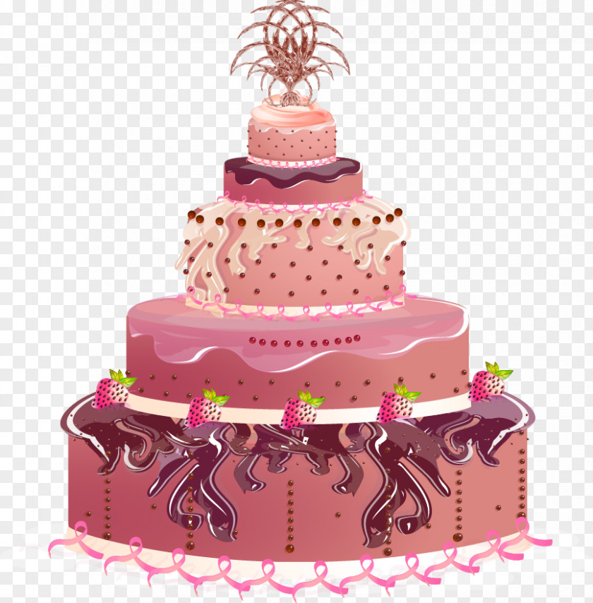 Vector Cake Birthday Wedding Torte PNG