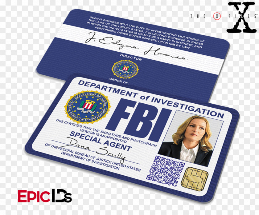 Id Card Fox Mulder Dale Cooper Identity Document Dana Scully Special Agent PNG