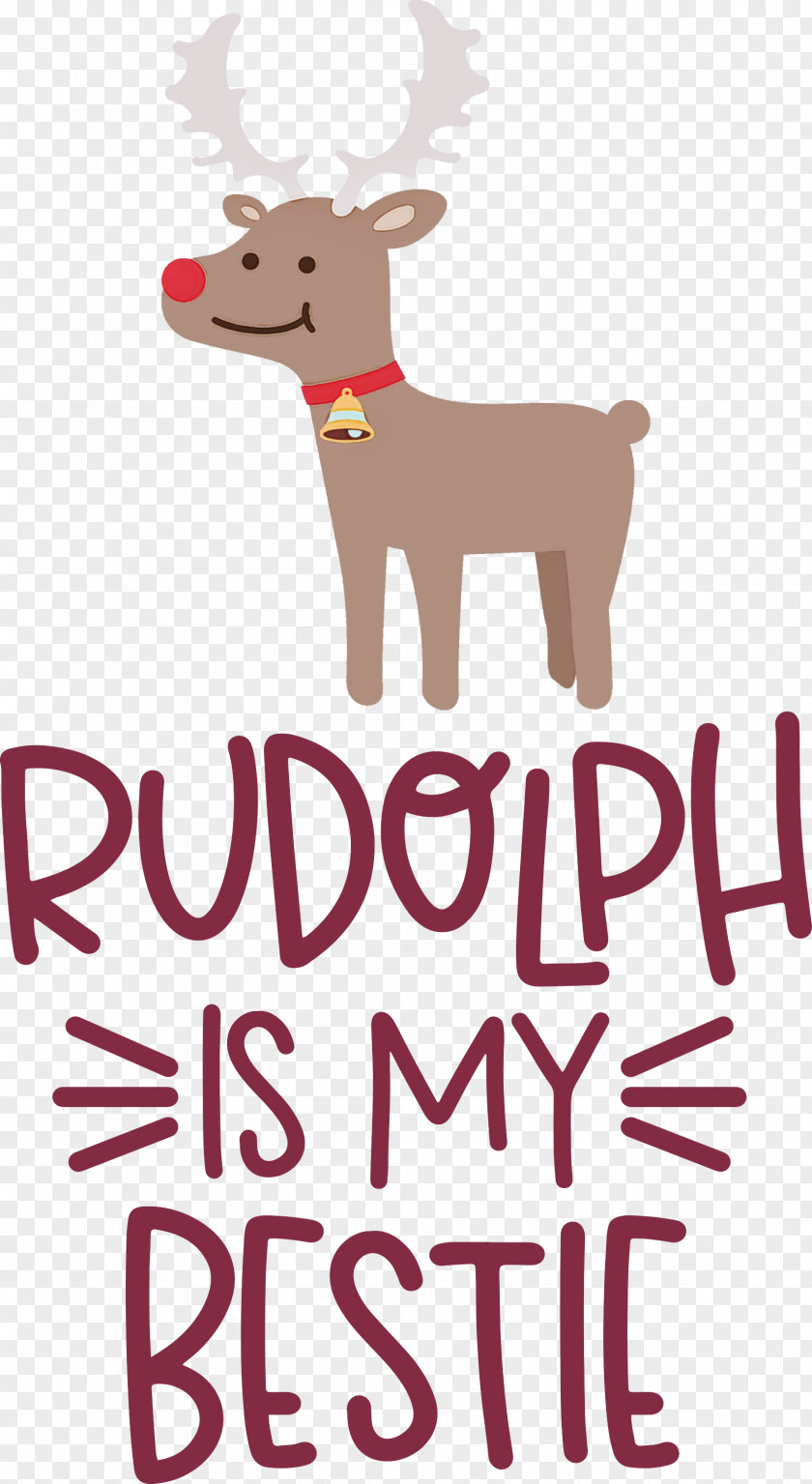 Rudolph Is My Bestie Deer PNG