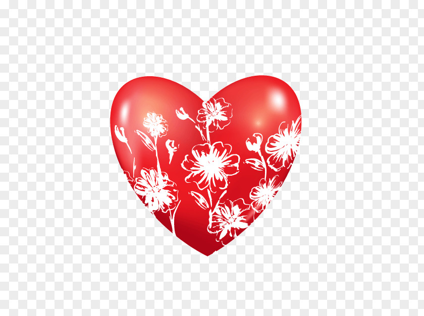 Vector Heart Valentine's Day Red PNG