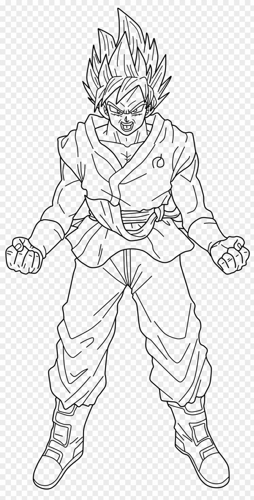 Goku Line Art Vegeta Super Saiyan Gogeta PNG