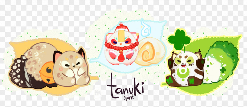 Tanuki Food Cartoon Font PNG
