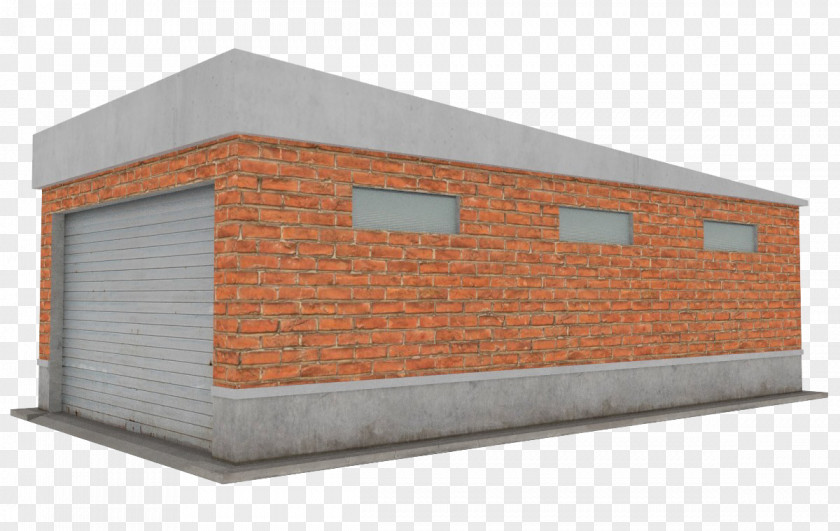 Grey Brick Garage Car Park PNG