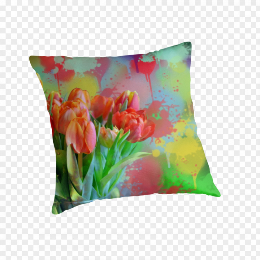 Colourful Bubbles Tulip Cushion Throw Pillows Petal PNG