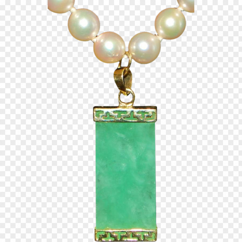 Emerald Cultured Pearl Necklace Turquoise PNG