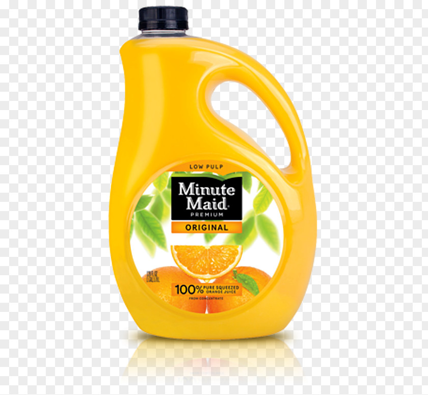 Gallon Of Orange Juice Minute Maid Original Low Pulp Vesicles PNG