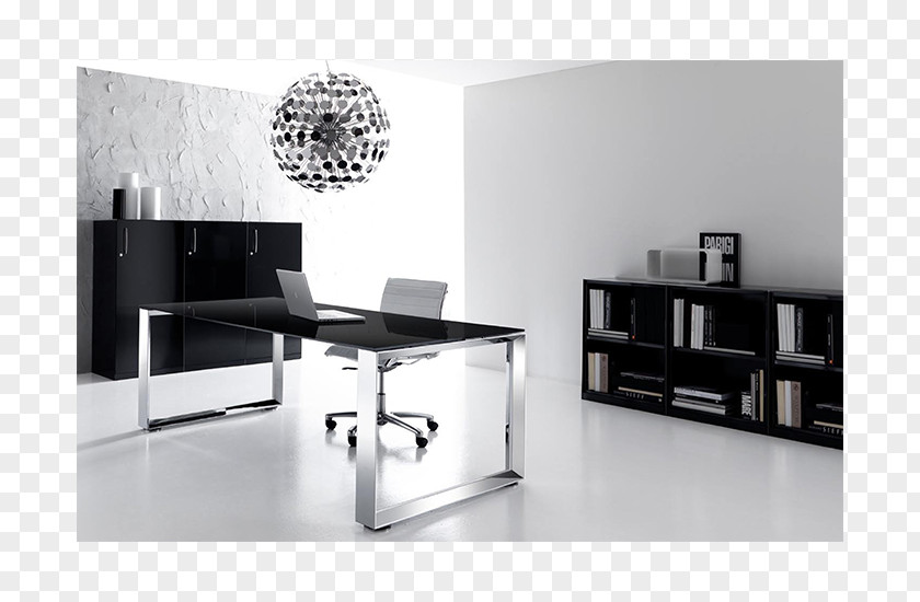 Table Desk Furniture Office Glass PNG