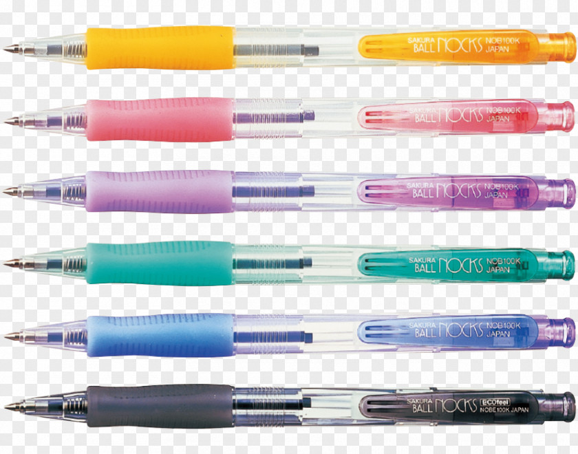 Ball Point Pen Ballpoint Sakura Color Products Corporation Plastic Chartreuse Green PNG