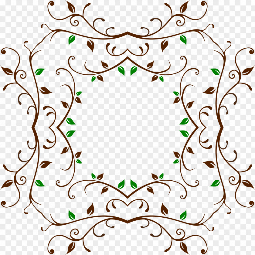 Leaf Frame Vine Clip Art PNG