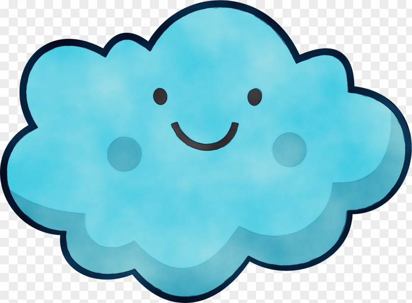 Meteorological Phenomenon Smile Aqua Turquoise Blue Cloud Clip Art PNG