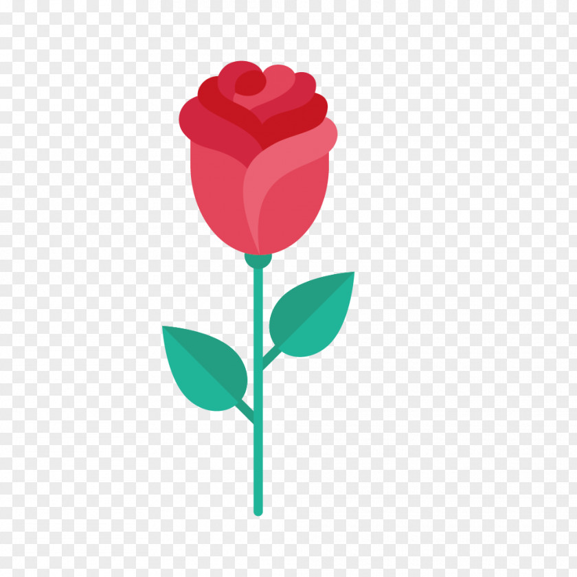 Rose Flat Pattern Valentines Day Clip Art PNG
