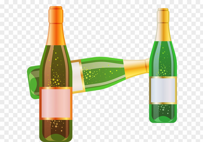 Wine Beer Cheers Material Red Champagne Bottle PNG