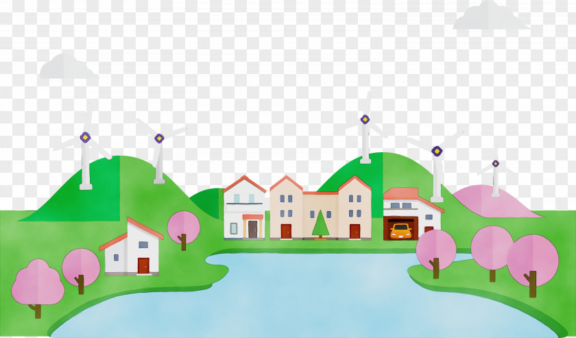 Green Residential Area Computer M PNG