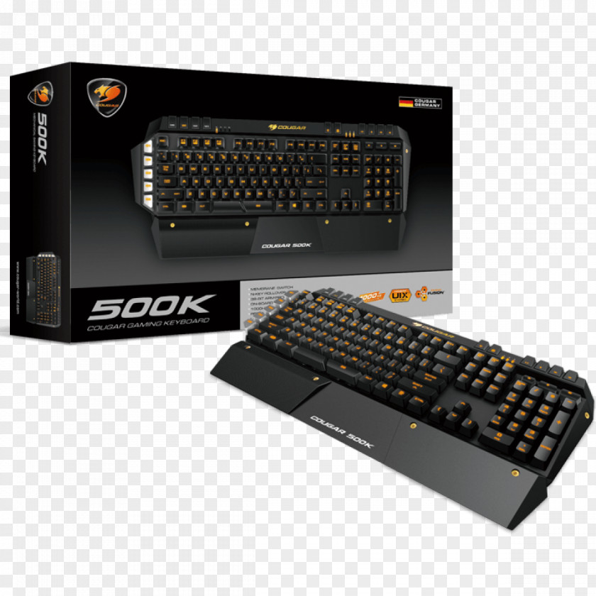 Computer Mouse Keyboard Gaming Keypad Membrane Cougar 500K PNG