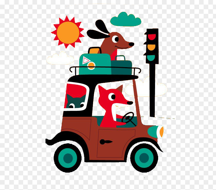 Driving Fox Download Clip Art PNG