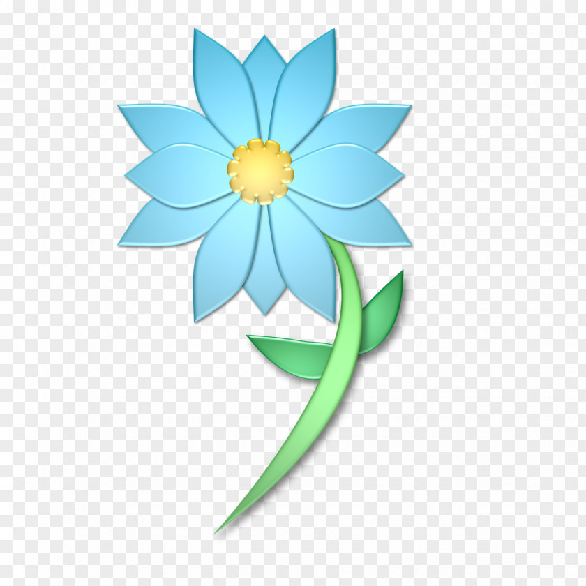 Flower Blue Henna Circle Mehndi PNG
