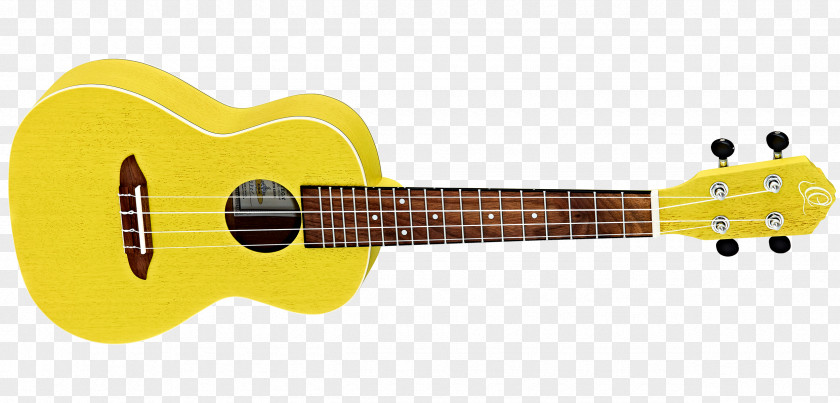 Yellow White Acoustic Guitar Ukulele Musical Instruments String PNG