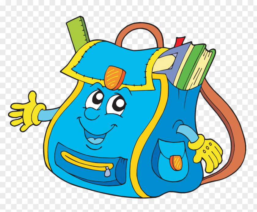 Cartoon Bag School Backpack Clip Art PNG