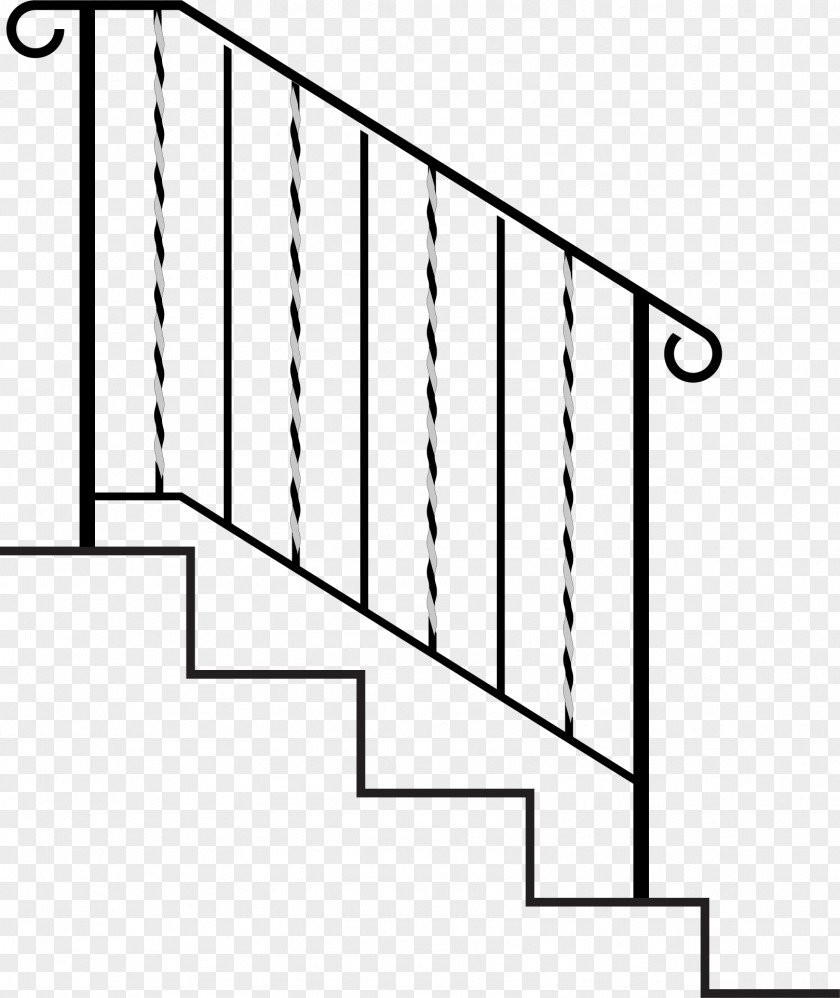 Stairs Handrail Wrought Iron Baluster Guard Rail PNG